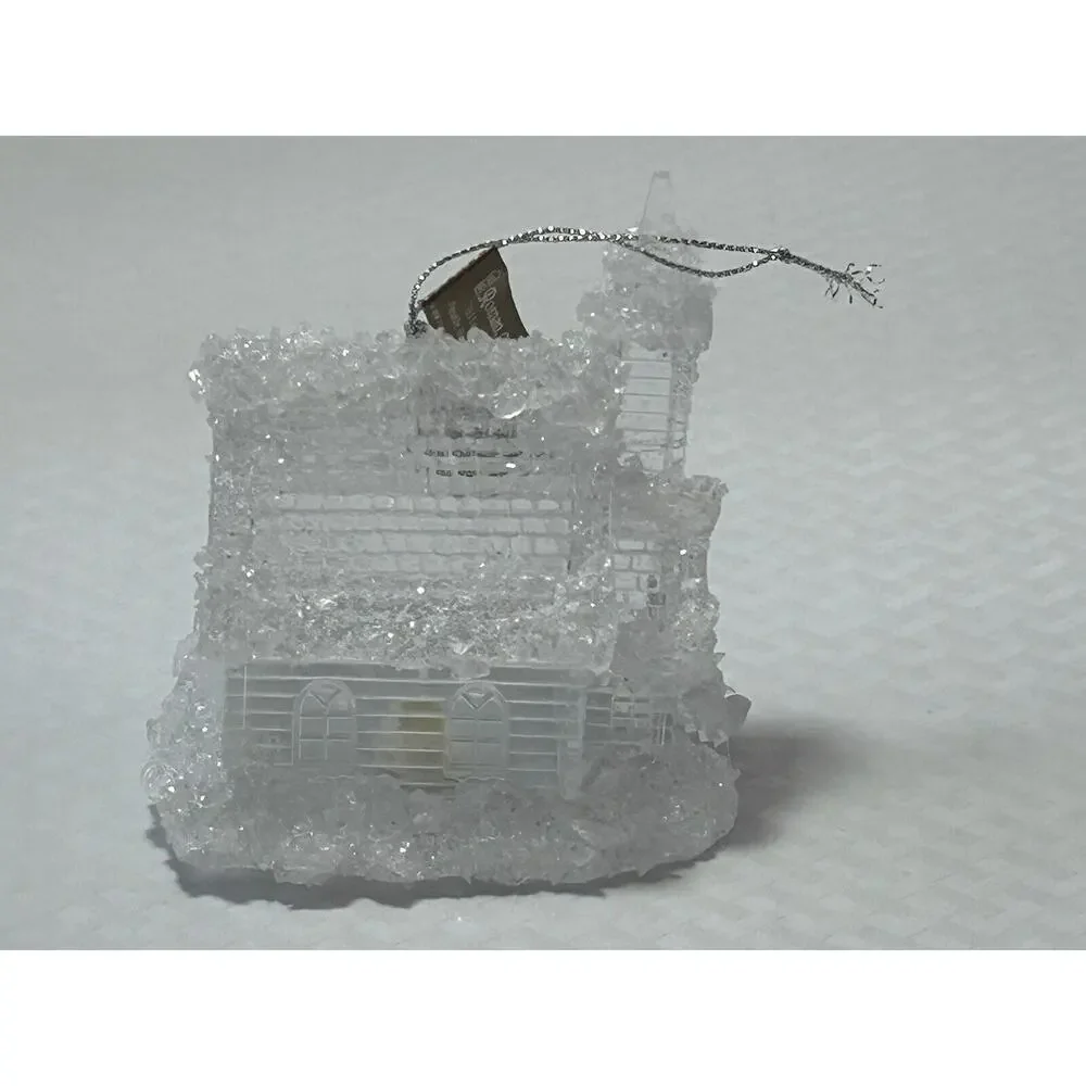 Icy Look Clear‎ acrylic Church building Christmas Tree Light Cover Ornament